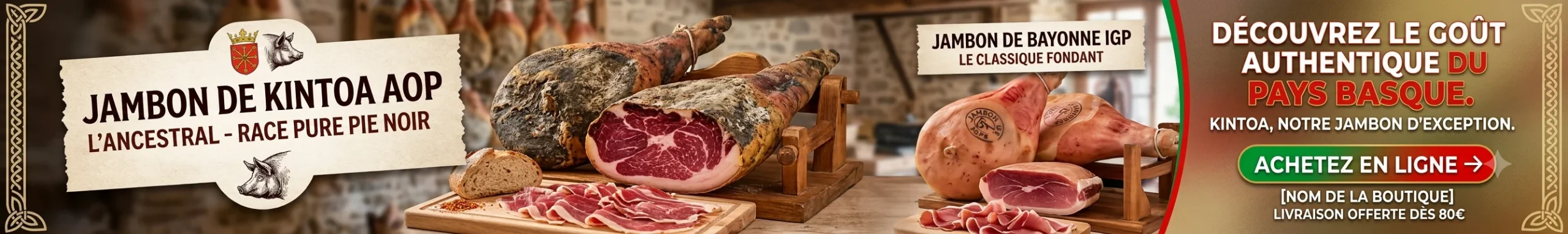 jambon de kintoa et jambon d ebayonne vente en ligne