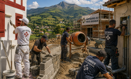 entreprise du batiment travaux peinture plomberie maconnerie pays basque landes